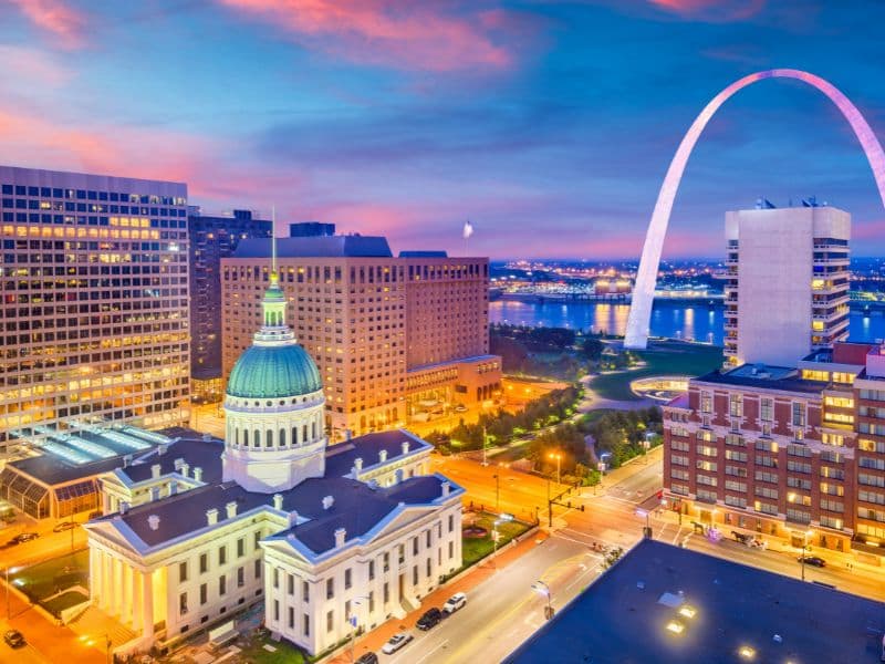 St Louis Missouri picture at sunset