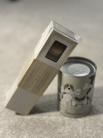 bonne et filour macarons for dogs and dog biscuit tin from biscuiteers